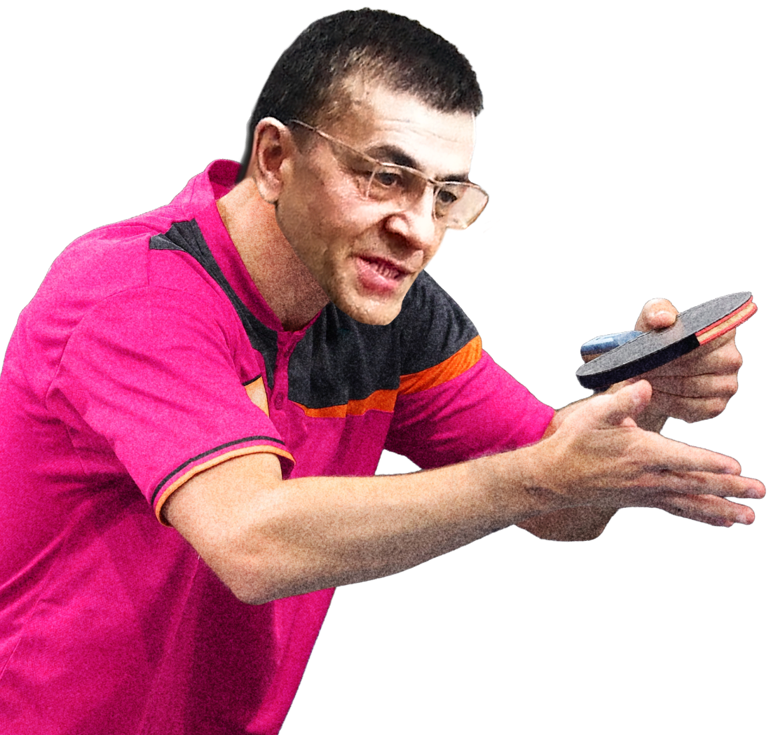 Peter mit Tischtennisschläger